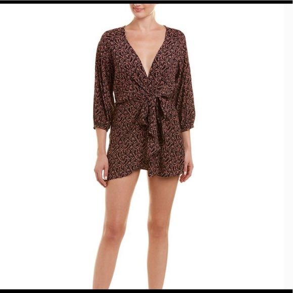 FREE PEOPLE Clara Floral Tie-waist Tunic Dress - Picture 4 of 7